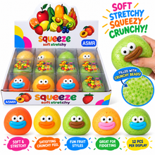 Load image into Gallery viewer, Crunchy Smiley Fruit Squishies