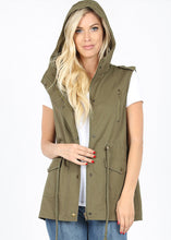 Load image into Gallery viewer, LOOSE FIT MILITARY HOODIE VEST