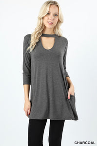 CHOKER NECK TUNIC