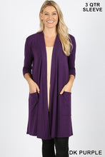 Load image into Gallery viewer, OPEN CARDIGAN WITH SLOUCHY POCKETS