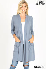 Load image into Gallery viewer, OPEN CARDIGAN WITH SLOUCHY POCKETS